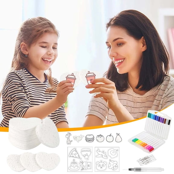 Interactive Puffy Paint Drawing Kit with Foam Texture Paper, Markers, and Stickers for Creative Art Projects