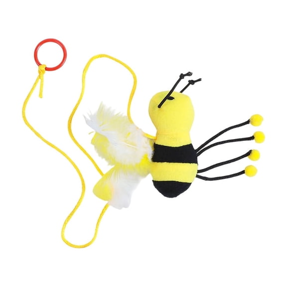 Interactive Pull String Cat Toy, Plush Mouse Cat Toy with Elastic Cord, Self Play Hunting Toy for Indoor Cats and Kittens, Bouncing Animal Teaser Toy for Exercise and Enrichment
