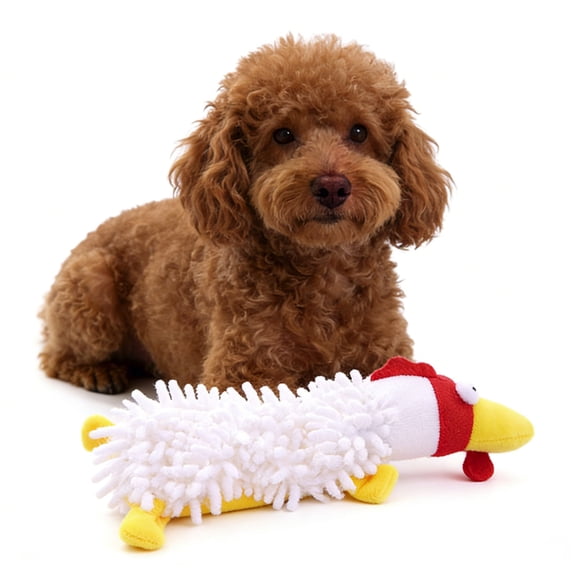 Interactive Puppy Chew Toy for Teething and Aggressive Chewers Squeaky Bulb Shape Indoor Outdoor Pet Toy for Small Medium Large Dogs
