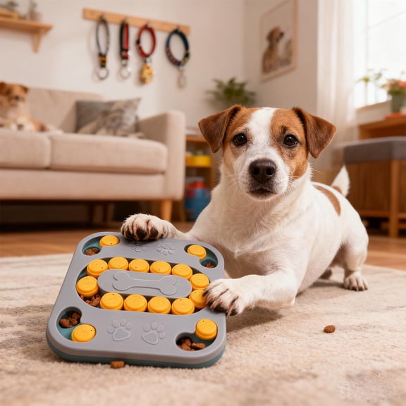 Interactive Puzzle Feeder Slow Food Bowl for Dog and Cat Mental Stimulation Vomit Eating Solution
