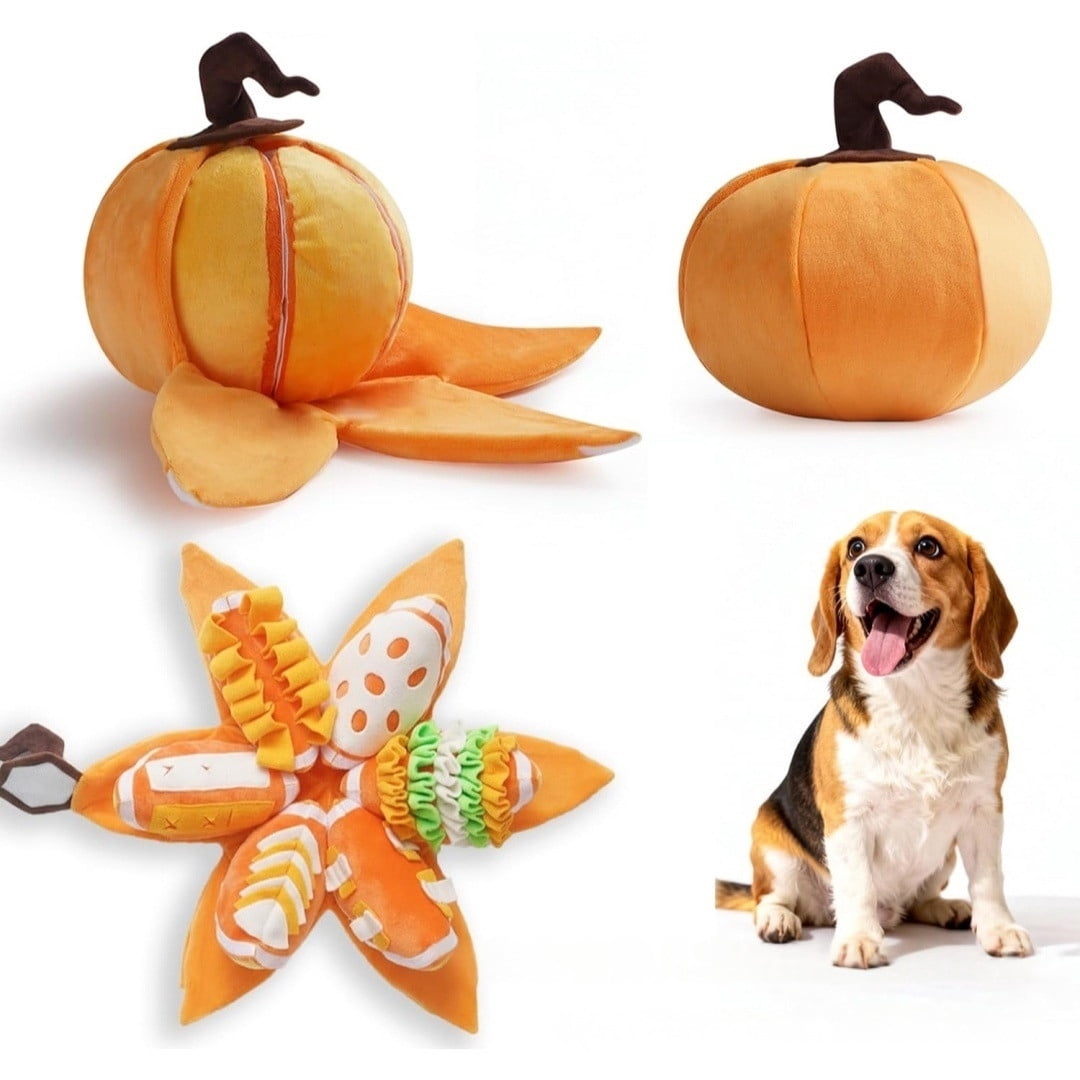 Interactive Puzzle Toy for Dogs, Slow Feeder & Plush Chew Toy with Squeaker, Mental Stimulation Toy for Small & Medium Dogs (Size/Colour as Pictured)