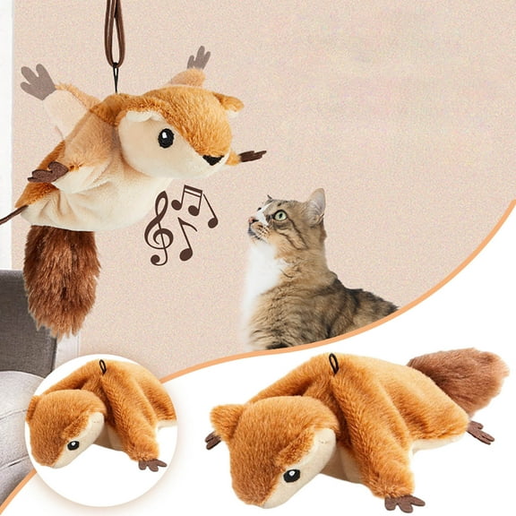 Interactive Rechargeable Flying Bird Toy for Cats Flapping Pet Plaything with Realistic Sound and Appearance