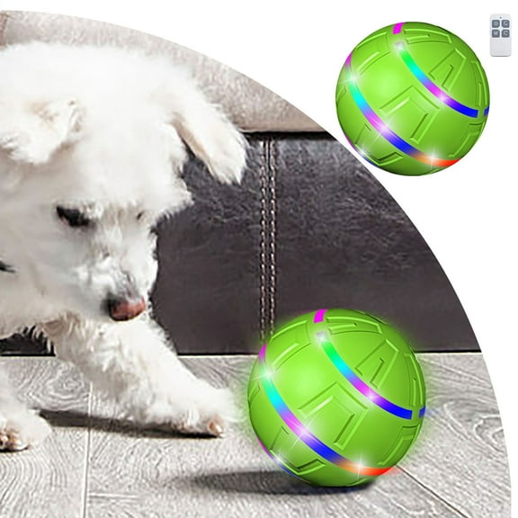 Interactive Dog Toy with Remote Control Vibrating Rolling Shaky for Small Medium Large Dogs Light Up Pet Toys