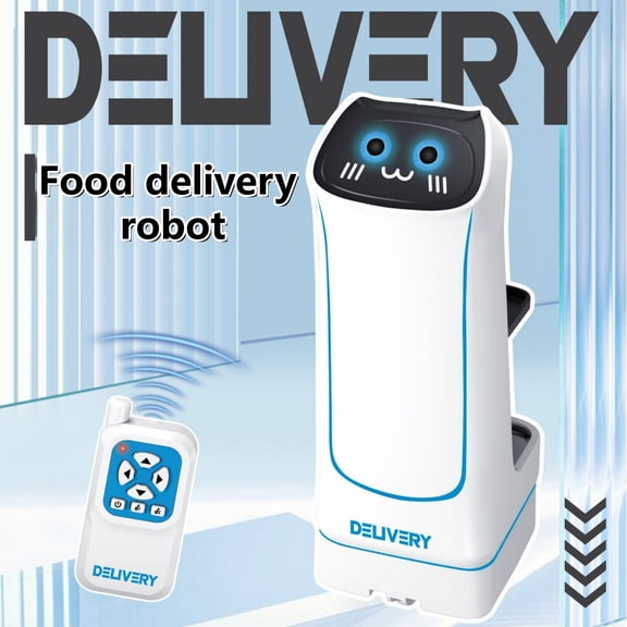 Interactive Remote Control Robot Food Delivery Car Toy, Smart Serving Robot for Family Game Room, Educational Robot Toy, Easter Basket Stuffers Birthday Gift Idea