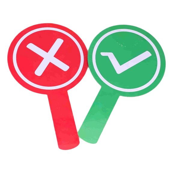 Interactive Right Wrong Sign Board Double Side For Birthday Wedding And Group Activities