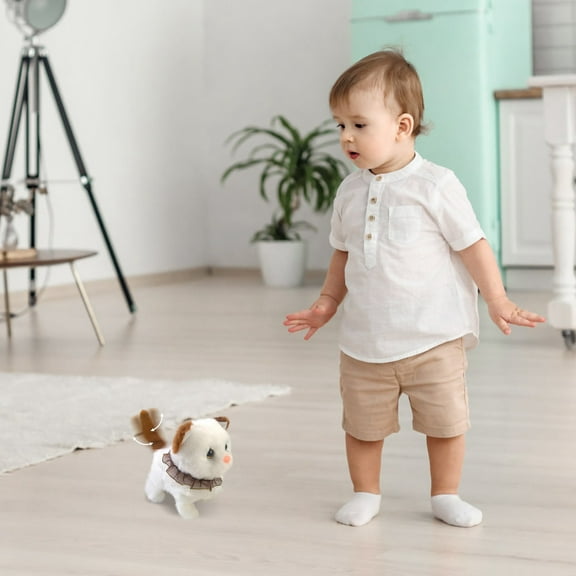 Interactive Toy Robot Cat Realistic Walking Electronic Toy with Wagging Tail for Kids Boys Girls