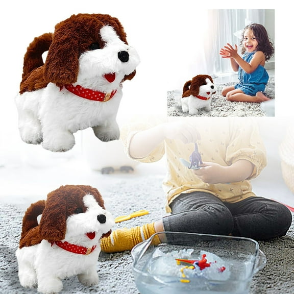 Interactive Robot Dog Toy Lovable Electronic Pet with Walking Barking and Tail Wagging Actions for Kids