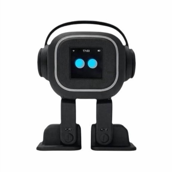 Interactive Robot Toy, Touch Sensing and Emotion, for Companion Play and Learning Setup and Daily Use, Black