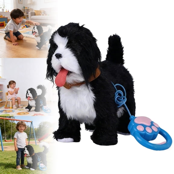 Interactive Robotic Puppy Biomechanical With Sensors Sound Mimicking Realistic Barking & Licking Actions Electric Plush Toys 8.7" Birthday Gift