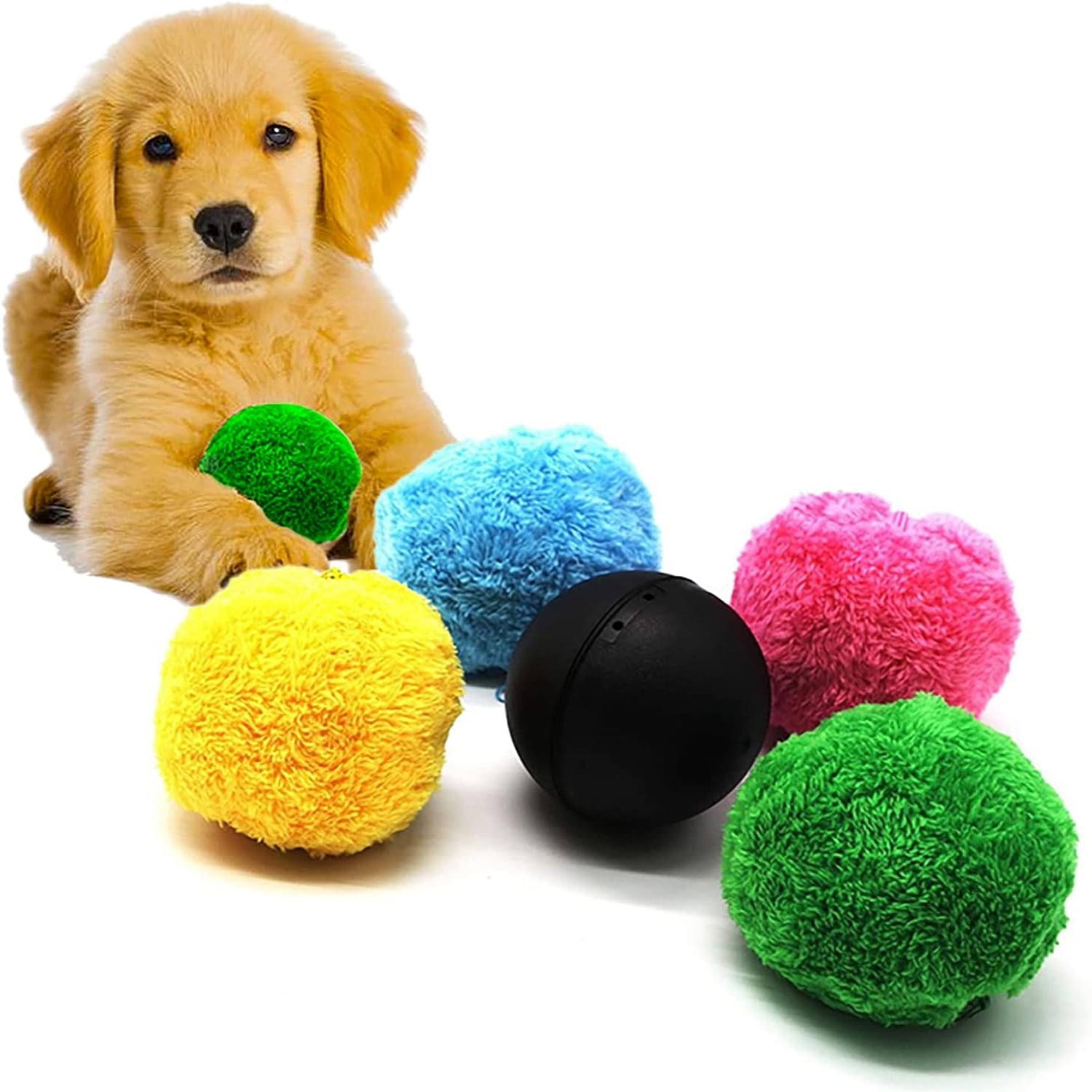 Interactive Rolling Balls for Energetic Dogs and Cats Selfmoving and