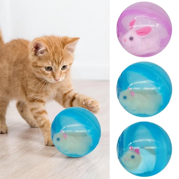 Interactive Rolling Cat Toy Ball Automatic Obstacle Avoidance Electric Toy for Indoor Cats Kittens Quiet Motion Activated Pet Exercise Device