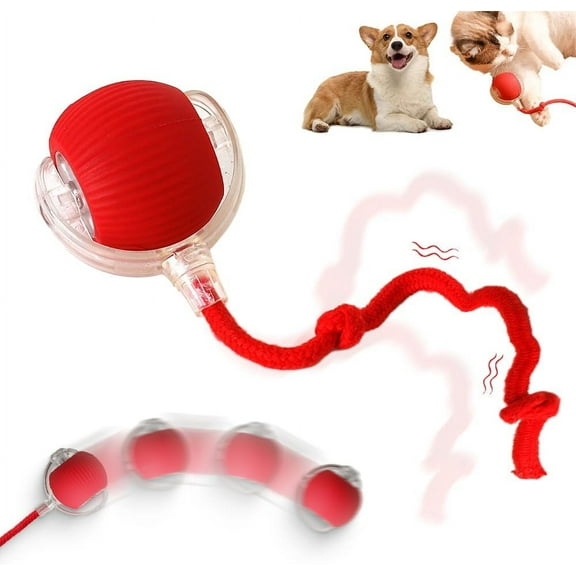 Interactive Rolling Dog Ball, 2024 Upgraded Rolling Ball Dog Toy Interactive Cat Toys Automatic Cat Toy Self Moving Dog Toys, 360° Automatic Rolling Ball Toy Electric Dog Balls for Dog/Cat