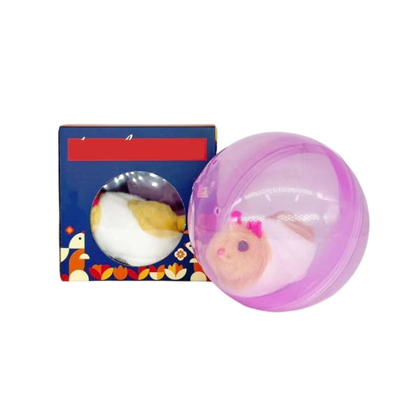 Interactive Rolling Toys, Cat Toys Interactive, Motorized, Battery-Powered, 4 in Clear Plastic Ball, Stuffed Easter Bunny, Easter Plush Stuffed Animals, Sensory Toys, Party Gift,