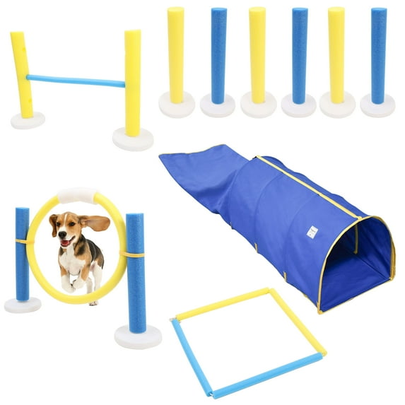 Dog Hurdle Training Toy Pet Indoor Vent Energy Set Interactive Fun Tunnel Toy Dog Indoor Agility Training Equipment