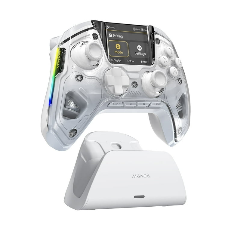 Wireless Gaming Controller for PC/Switch/iOS/Android/Steam, RGB