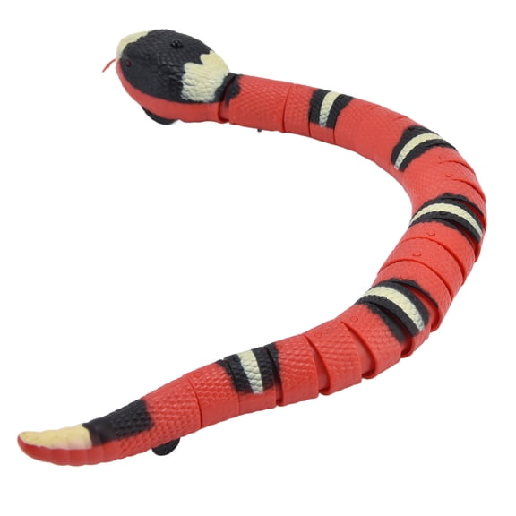Interactive Sensing Snake Cat Toy Smart Charging Electronic Slithering Robotic Play Snake for Pets & Kids, 15 inches / 38 cm