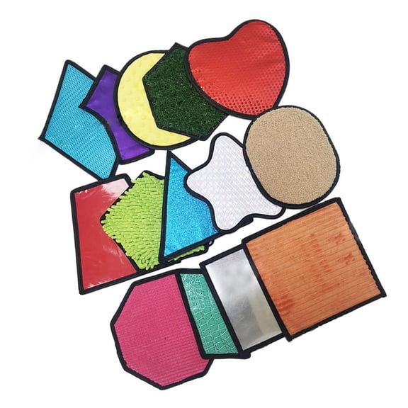 Interactive Sensory Development Mat For Special Needs Children Reusable Textured Fabric Learning Rug