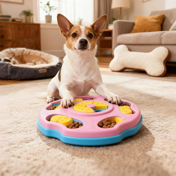 Interactive Slow Feeder Bowl Enrichment for Cats and Dogs Stimulates Minds Supports Digestion Puzzle Game Feeders for Indoor Outdoor Use