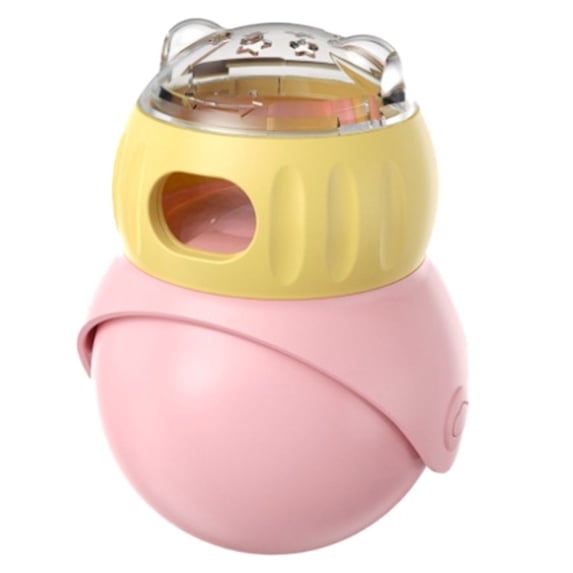 Interactive Slow Feeder Cat Toy Wobble Dispenser Puzzle Game for Indoor Cats Enhancing Skills and Stimulating Activity