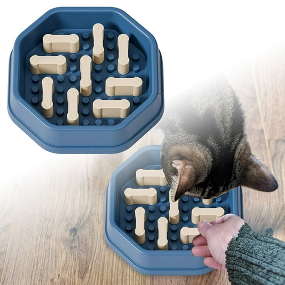 Pet Supplies Slow Food Bowl with Adjustable Difficulty for Cats and Dogs - Durable and Interactive Feeding Solution