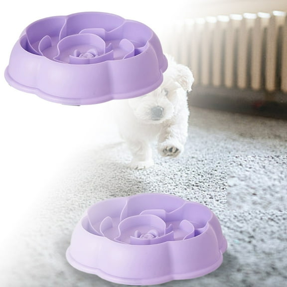 Interactive Slow Feeder Dog Bowl with Obstacles for Cats and Small to Encourage Eating Habits