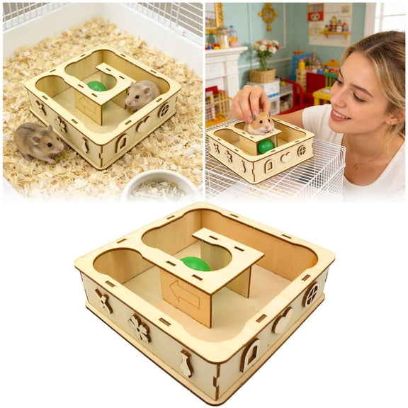 Interactive Small Pet Playpen with Exercise Track for Hamsters Gerbils and Mice Safe Indoor Use and Maze Run