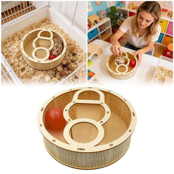 Interactive Small Animal Exercise Pen with Running Tracks for Hamsters Gerbils and Mice Indoor