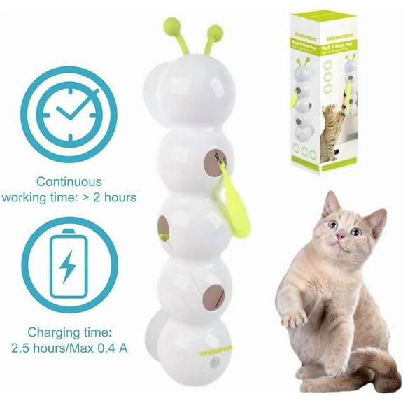 Interactive Smart Cat Toy, Rechargeable Motion Activated Cats Toys, Bite Resistant, Automatic Kitten Toys for Bored Cats for All Ages Indoor Cat