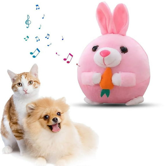 Interactive Smart Dog Toy with Voice Recording Singing Dancing Modes USB Rechargeable Active Moving Pet Entertainment