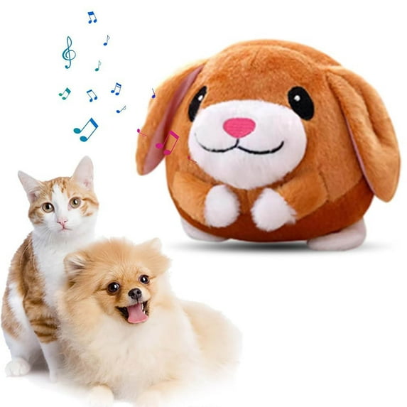 Interactive Smart Dog Toy with Voice Recording Singing Dancing Modes USB Rechargeable Active Moving Pet Entertainment
