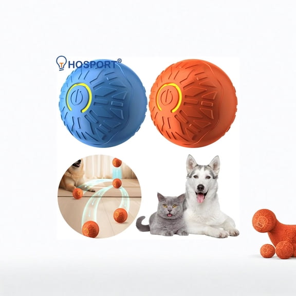 Interactive Smart Jump Ball Electric Pet Toy Automatic Rolling Ball for Dogs and Cats Boredom Relief Self-Moving Exercise Gravity Toy for Active Indoor Play 2PCS