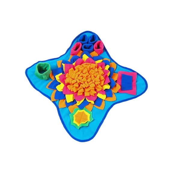 Interactive Snuffle Mat for Dogs, Durable Flower-Shaped Nosework Training Pad, Mental Stimulation & Boredom Relief Puzzle Toy, Machine Washable Slow Feeder for All Breeds