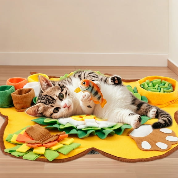 Interactive Snuffle Mat Reusable Pet Treats Feeding Mat Foraging Puzzle Blanket Slow Feeding Pad Training Pad with Non Slip Bottom for Dogs