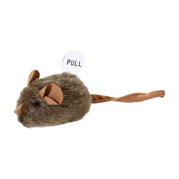 Interactive Squeaking Cat Toy Mouse with Soft Plush Material and Realistic Design for Stimulating Natural Hunting Instincts