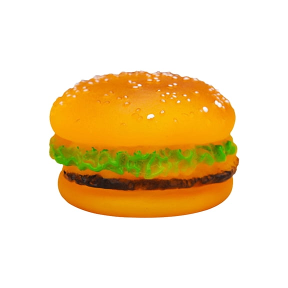 Interactive Squeaky Chew Toy for Dogs Cleaning Chewable Pet Supplies Biting Hamburger Design