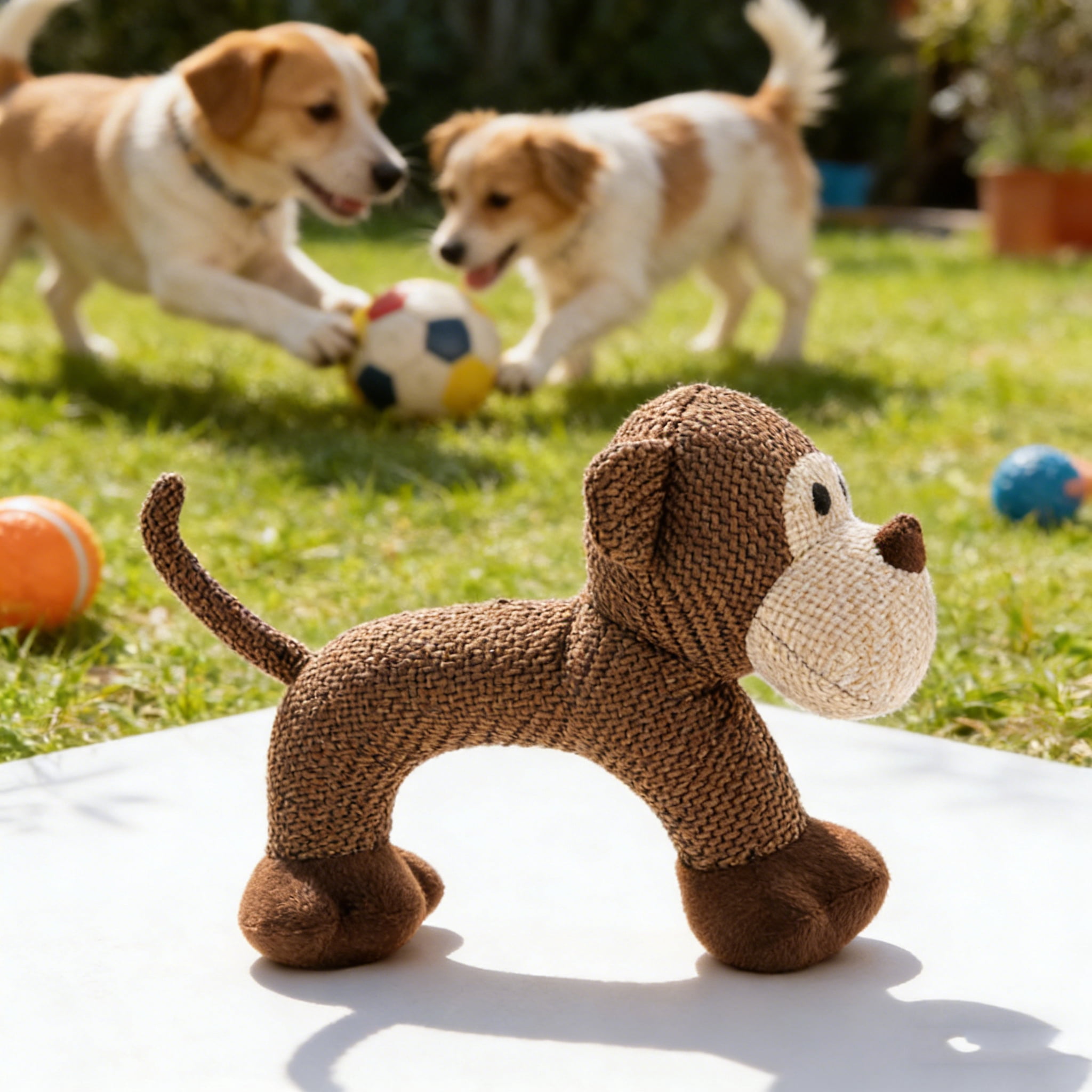 Interactive Squeaky Chew Toy for Dogs Strong Chewers Teething Fabric Play Stress Relief Companion Small Medium Large TOPLIU (11"x7.48")