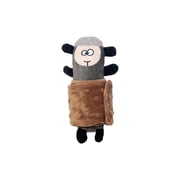 Interactive Squeaky Dog Toy and Plush Snuffle Mat, Sheep Rabbit Foraging Puzzle Toy with Crinkle Paper and Food Pockets for Pet Enrichment Training and Exercise - Brown