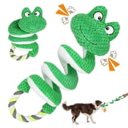 Interactive Squeaky Dog Toys with Pull Rope, Large Dog Tug of War Toy, Plush Puppy Chew Toys for Dental Health, Great for Small, Medium and Big Dogs