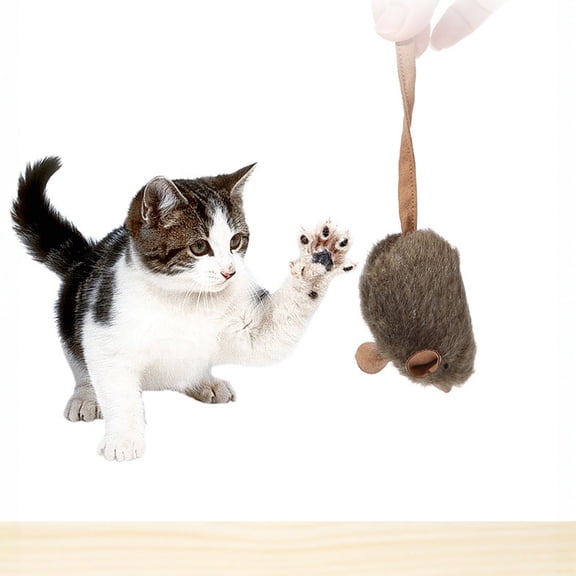 Interactive Squeaky Mouse Cat Toy Intelligent Motion Sensor Sounding Plush Toy for Indoor Cats Stress Relief Exercise Hunting Instinct Pet Supplies