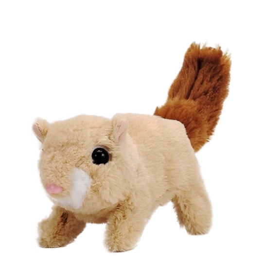 Interactive Squirrel Toy Walking Talking Nodding Electronic Pet Cute Animated Animal Companion for Kids Adults