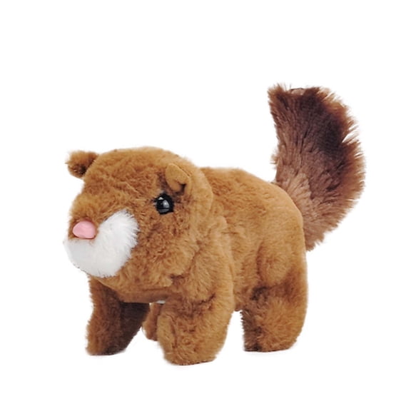 Interactive Squirrel Toy for Kids Walking Talking Nodding Electronic Pet Interactive Companion for And Learning,3.14x5.9x7.48 inch,Brown