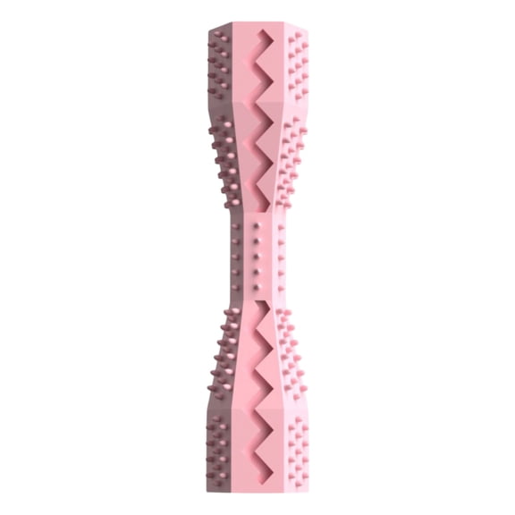 Interactive Stick Chew For Rubber Chewproof Design Supports Teeth Hygiene Mental Stimulation Teeth Cleaning Indestructible Chew For Aggressive Chewers Pink 14.2x3.6cm