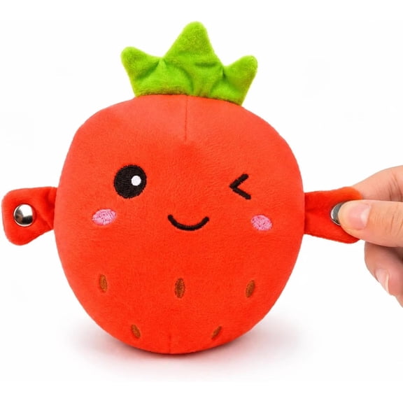 Interactive Strawberry Fruit Sensory Musical Toy, Touch Activated Music Plush Toy with Magic Sound Play, Soft Interactive Plush for Friends, Couples