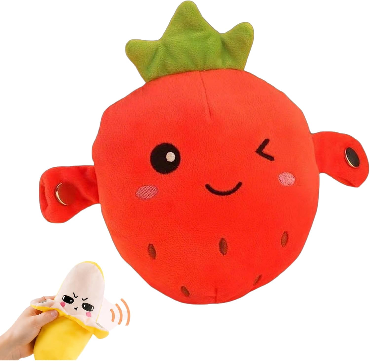 邦楽 STRAWBERRY MUD PIE! YOU SING! ME PLAY! Interactive Strawberry Music Plush Soft Sensory With Sounds Parent
