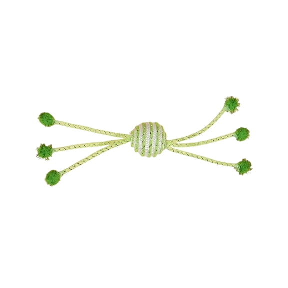 Interactive String Ball Cat Toy with Tassels Self-Play Boredom Relief Toy for Cats - Green