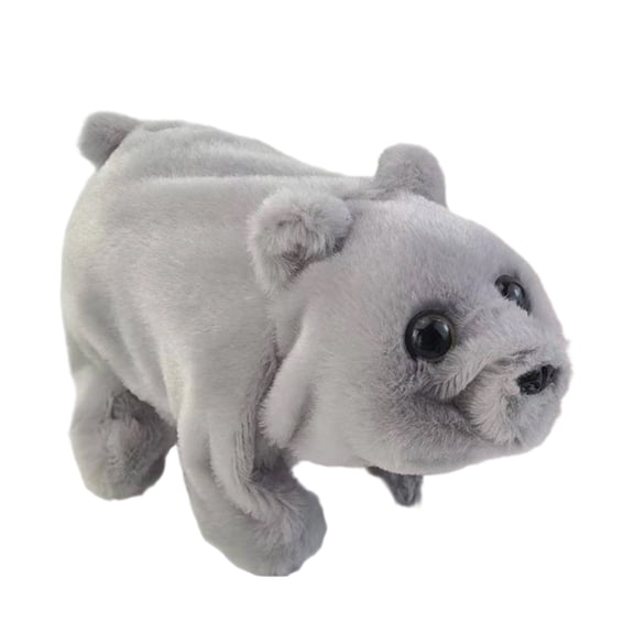 Interactive Stuffed Bear Toy with Lifelike Motion and Sound for Indoor Play Kids Friendly Companion for Ages 3+,7.9x3.9x4.7 inch,Gray