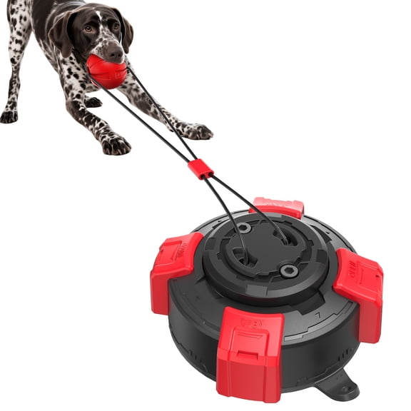 Suction Cup Dog Tug Toy, Heavy Duty Interactive Tug‑of‑War Dog Toy with Durable Chew Ball, Non‑Toxic TPR, for Medium Large Dogs Aggressive Chewers, Indoor Outdoor Pet Teeth Cleaning Toy