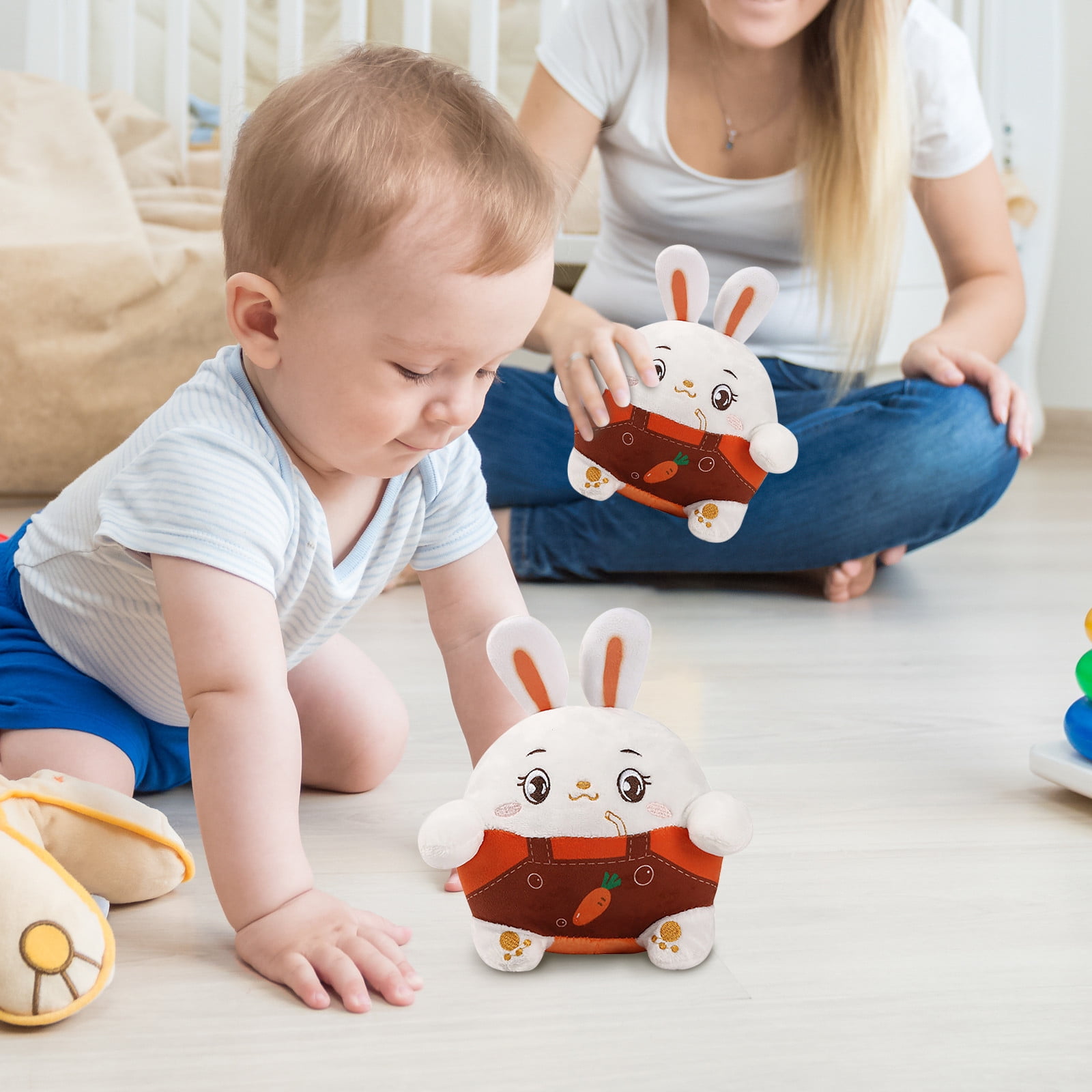 Toy Alert Rabbit Interactive Talking Bouncing Rabbit Toy For Babies Toddlers 19Cm, Helps ...