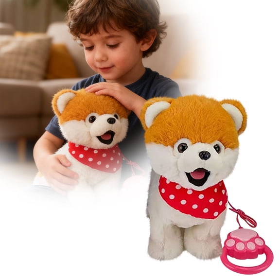 Interactive Talking Singing Puppy Toy with Tail Wagging Licking Tongue for Kids Realistic Plush Repeats What You Say Musical Gift for Children