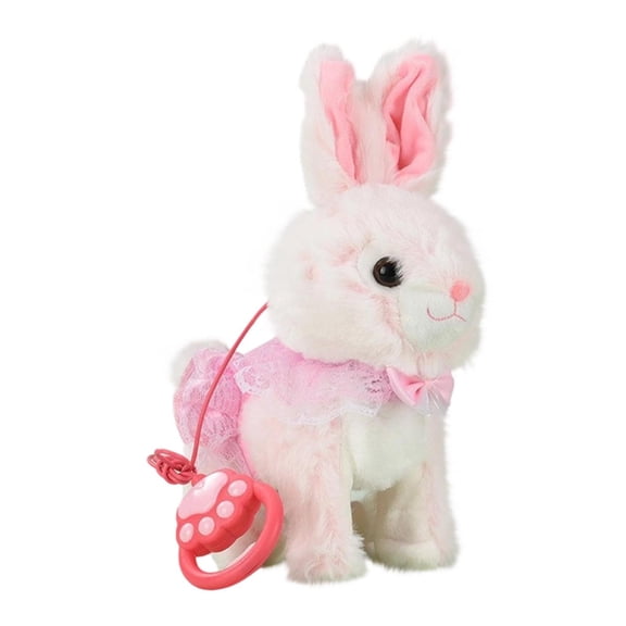 Interactive Talking & Walking Bunny Doll - Touch Activated Learning Rabbit with Realistic Sounds, Soft Plush Toddler Toy for Kids, Educational Gift (Requires 3 AA Batteries)